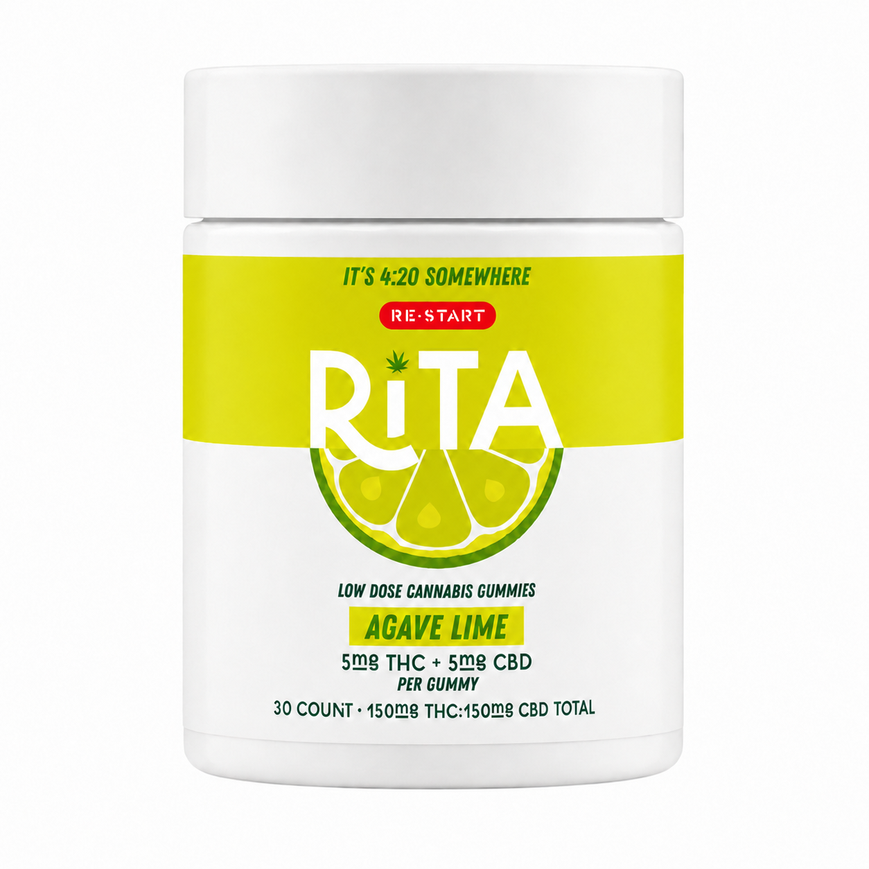 RESTART Rita Delta 9 THC CBD 10MG Gummies Agave Lime / 30ct